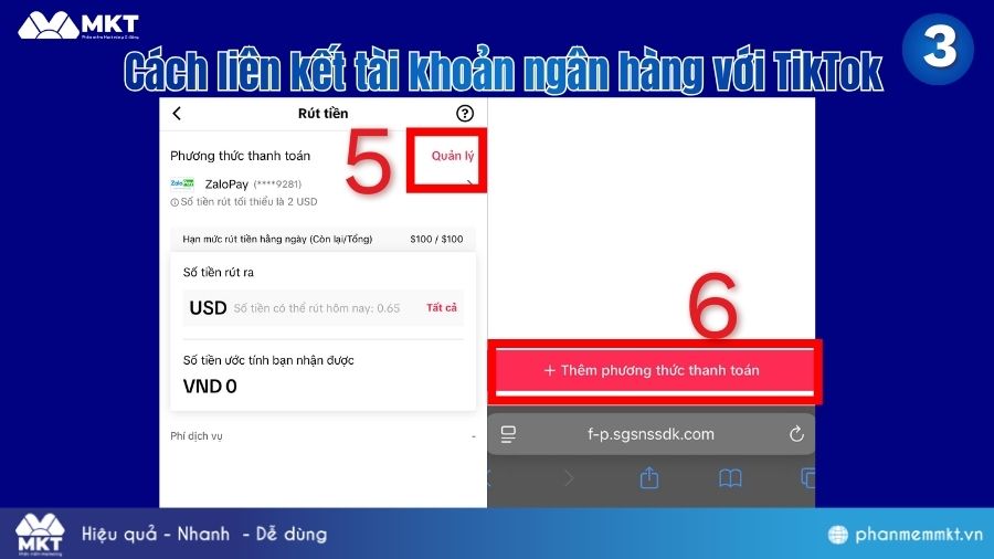 Cách liên kết tài khoản ngân hàng với TikTok Hướng dẫn liên kết tài khoản ngân hàng với TikTok