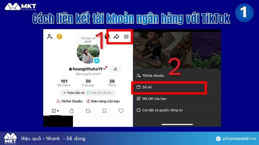 Hướng dẫn liên kết tài khoản ngân hàng với TikTok Cách liên kết tài khoản ngân hàng với TikTok