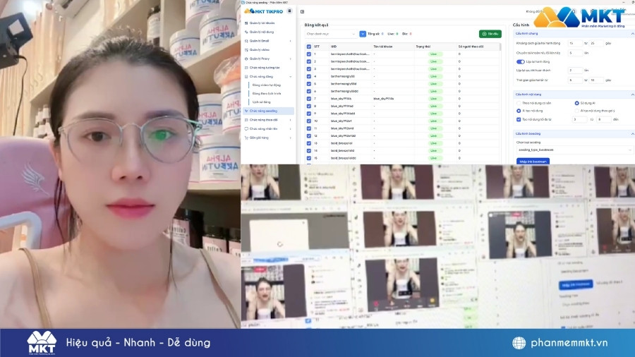 Chủ kênh TikTok HUYNH THANH COSMETIC và bí quyết dùng MKT TikPro tăng X5 hiệu quả seeding livestream 3 Chị Thanh bày tỏ sự hài lòng khi dùng MKT TikPro seeding livestream bán hàng