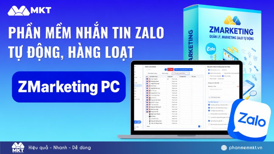 Phần mềm nhắn tin Zalo tự động uy tín - ZMarketing PC 4 Phần mềm nhắn tin Zalo tự động - ZMarketing PC