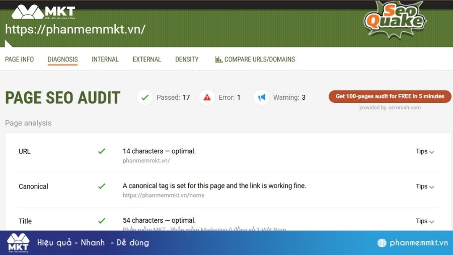 SEO Quake Công cụ SEO Quake