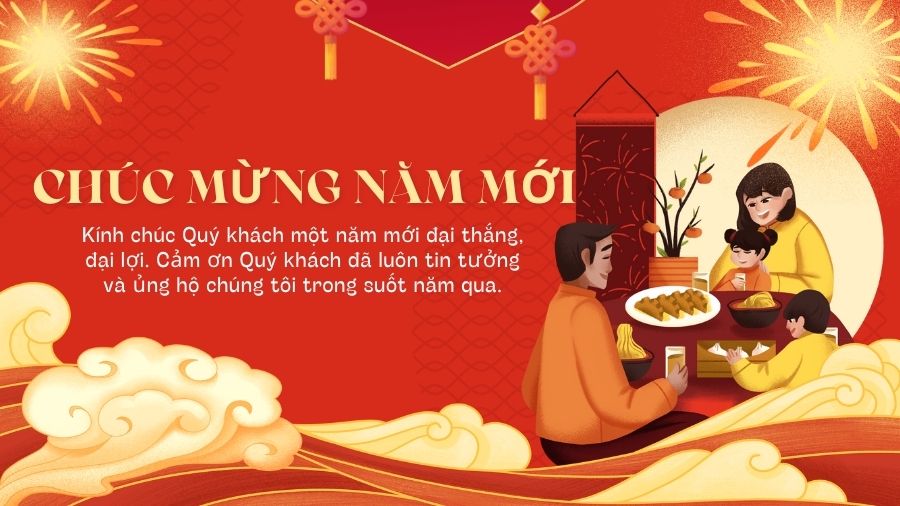 Chúc mừng năm mới 2026 đối tác Thiệp chúc mừng năm mới 2026 đối tác