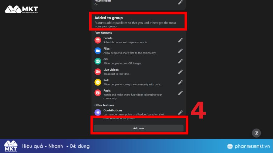 Bật tính năng bán hàng trên Group Facebook tại máy tính Bước 3 cách bật tính năng bán hàng trên Group Facebook