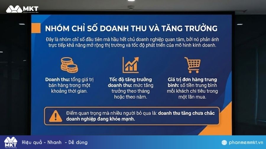 Nhóm chỉ số doanh thu Nhóm chỉ số doanh thu và tăng trưởng