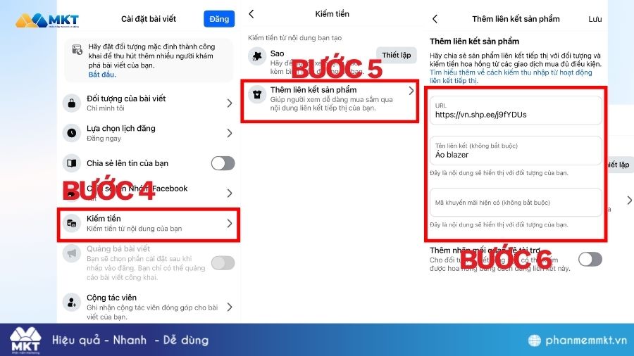 Gắn link sản phẩm trên bài viết Gắn link sản phẩm shopee, TikTok trên bài viết