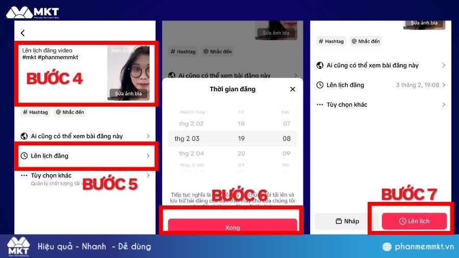 Lên lịch đăng TikTok trên điện thoại Cách hẹn lịch đăng TikTok trên điện thoại
