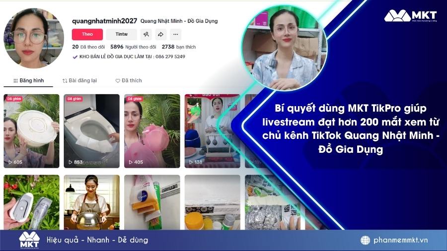 Phần mềm MKT 22 Kênh TikTok Quang Nhật Minh - Đồ gia dụng