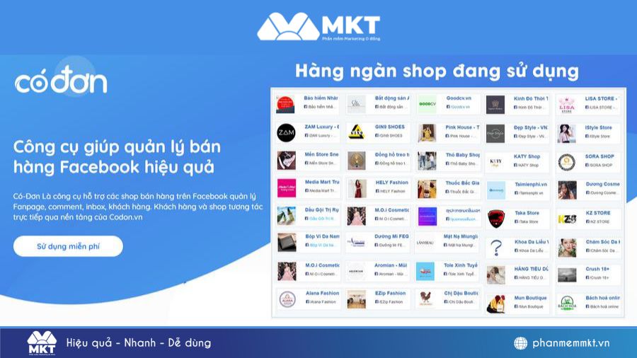 Phần mềm có đơn Phần mềm kinh doanh Online