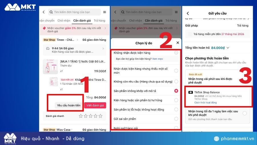 Nhận hoàn tiền từ TikTok shop balance Cách nhận hoàn tiền từ TikTok shop balance