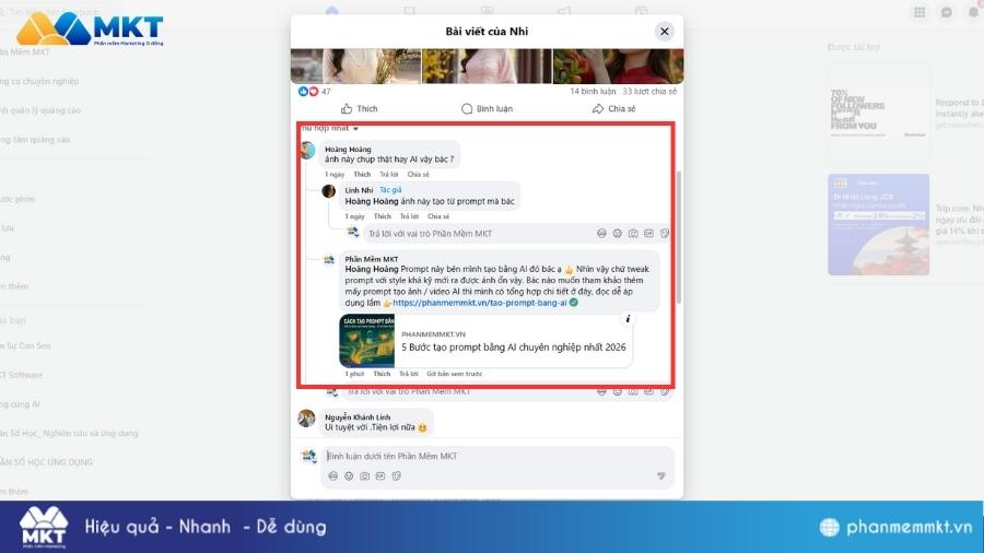 Kết hợp rải link với các tương tác không chứa link Tool rải link Facebook