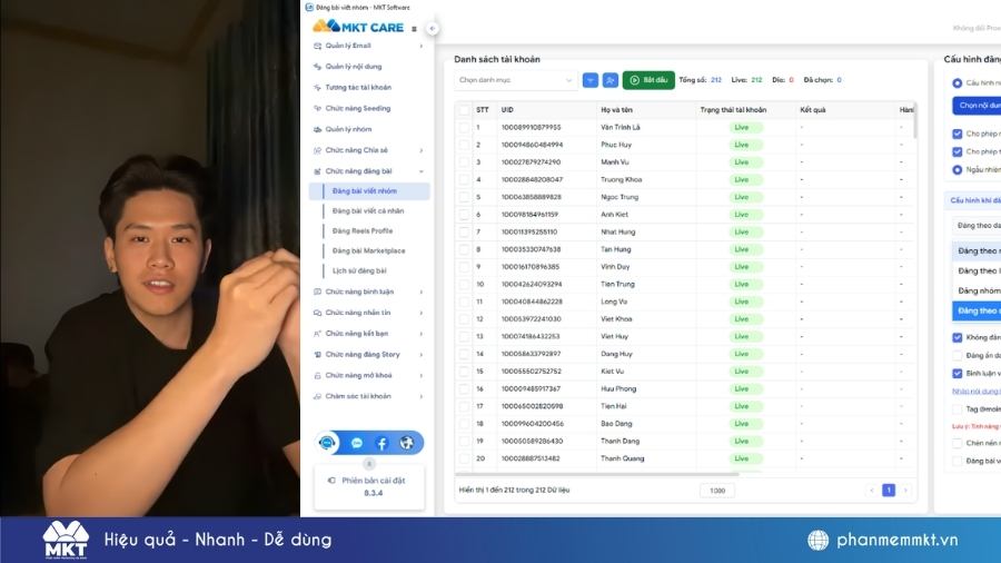 Anh Vũ Tiến Duy bày tỏ sự hài lòng về hiệu quả MKT Care mang lại Tuyển dụng tại Hà Nam