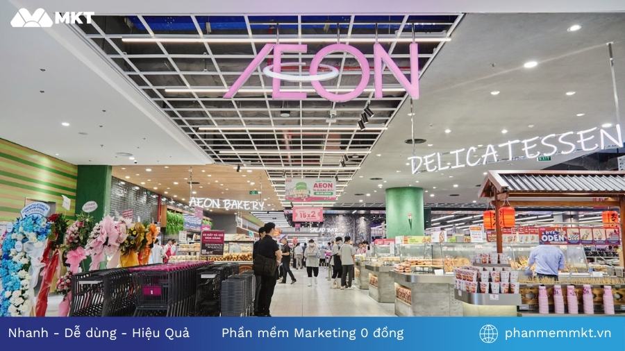 Wifi marketing là một điểm chạm Wifi marketing tại chuỗi siêu thị AEON