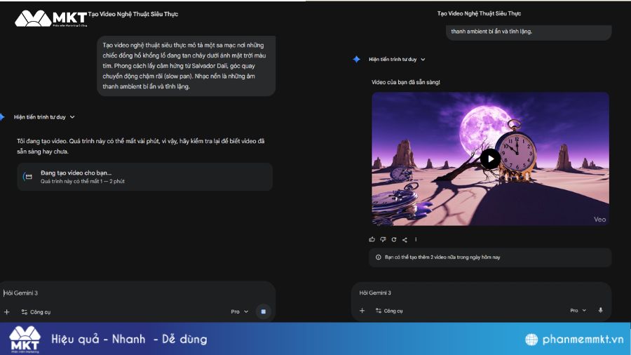 Tạo video trên Gemini đơn giản Cách tạo video trên Gemini đơn giản