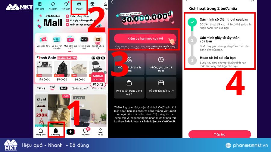 Hướng dẫn cách mở TikTok Paylater đơn giản Hướng dẫn cách mở TikTok Paylater