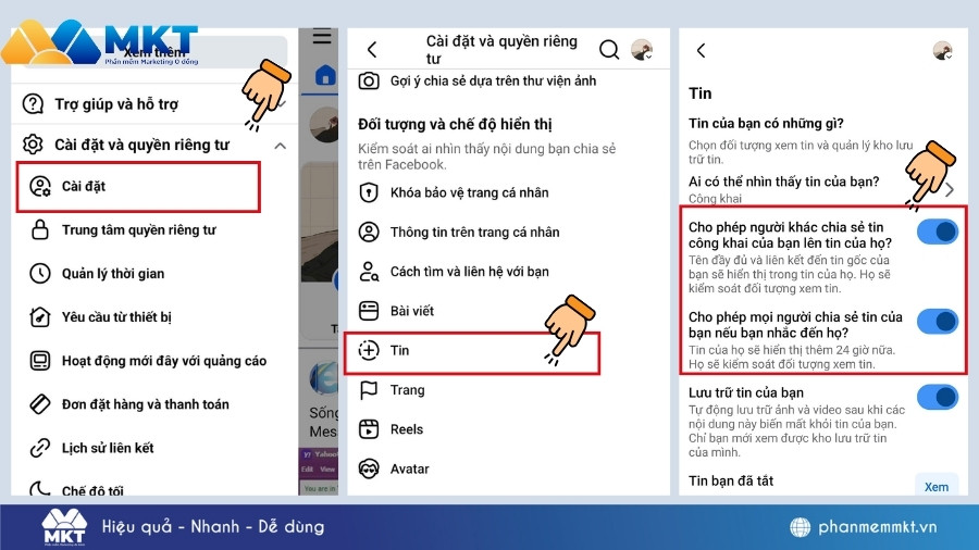 Cách bật share story trên Facebook Cách bật share story trên Facebook