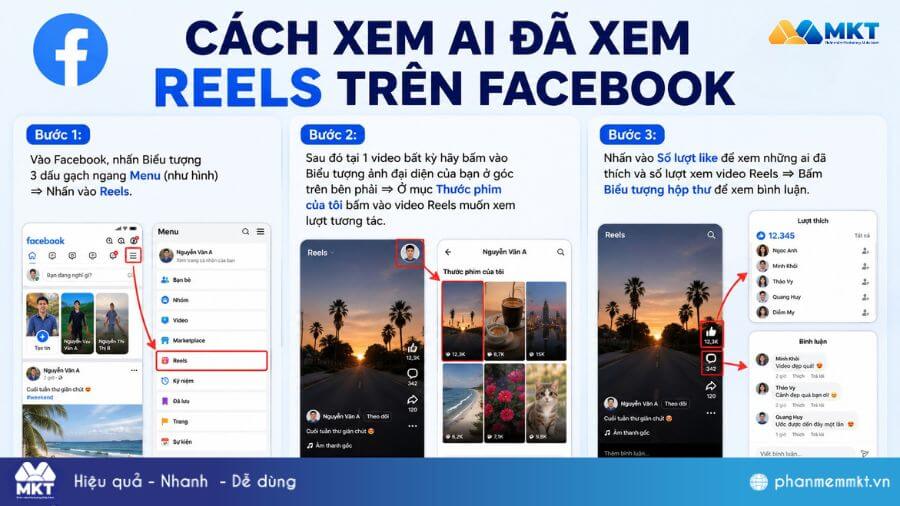 Hướng dẫn cách xem ai đã xem Reels trên Facebook mới nhất 3 Cách xem ai đã xem Reels trên Facebook