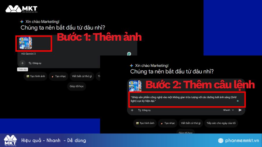Bước ghép ảnh với câu lệnh trên Gemini Hướng dẫn 3 bước ghép ảnh với câu lệnh trên Gemini