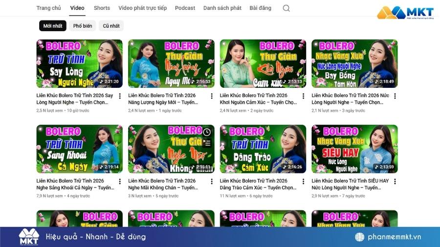 Anh Ninh bày tỏ sự hài lòng về hiệu quả khi sử dụng MKT Tube Kênh YouTube Nhạc Hay 365