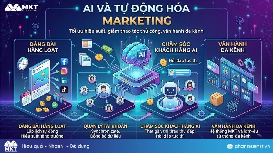 Xu hướng Performance Marketing AI và Tự động hóa Marketing