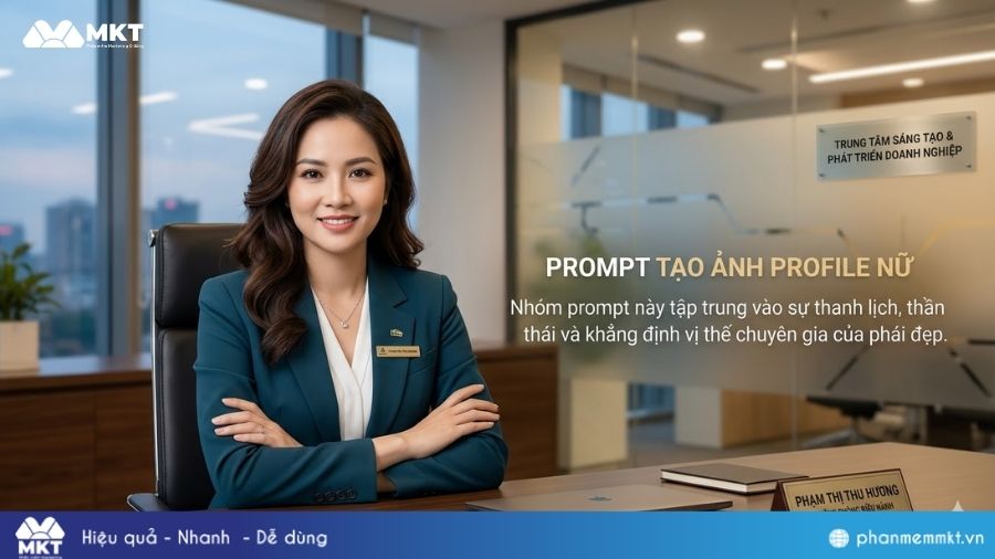 prompt tạo ảnh profile cho nữ Mẫu prompt tạo ảnh profile chuyên nghiệp cho nữ