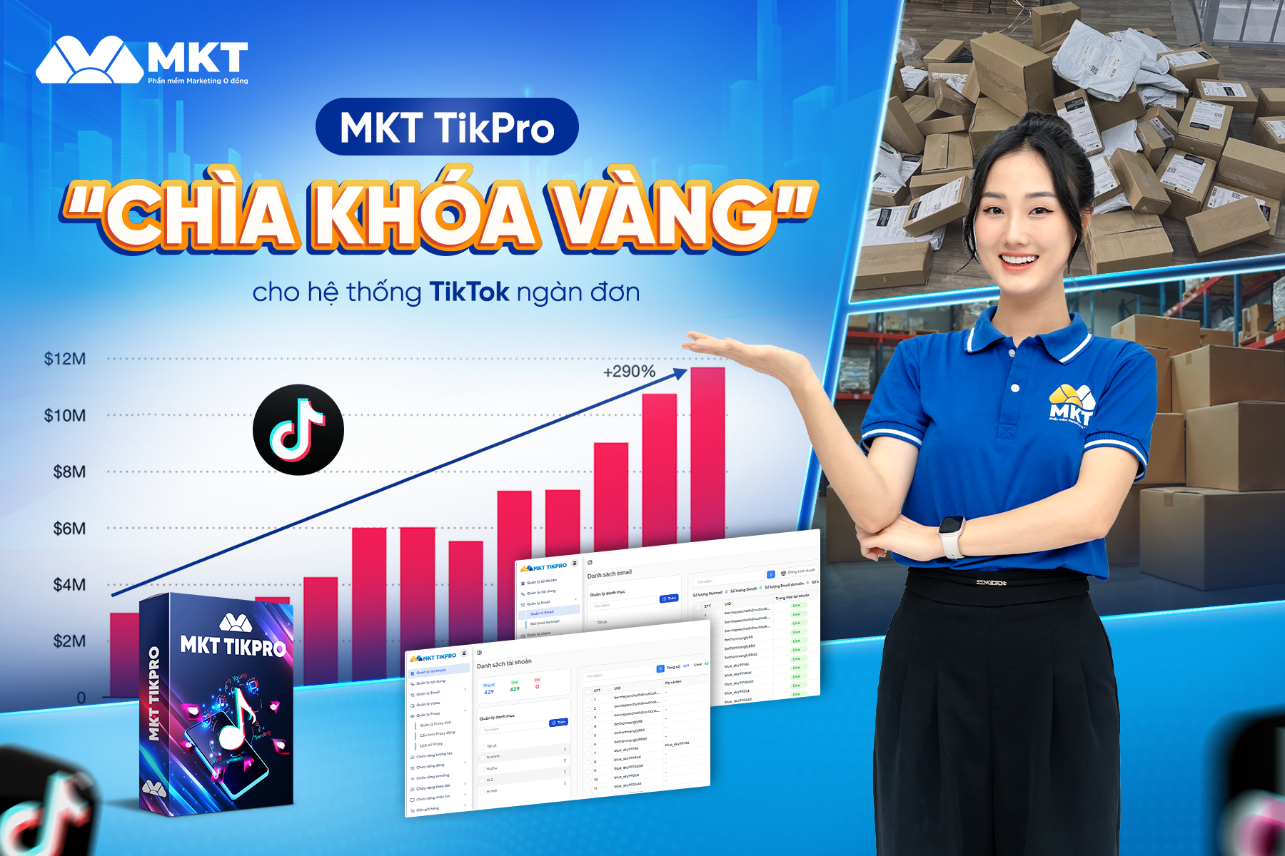 Web tăng follow TikTok - Phần mềm MKT TikPro Web tăng follow TikTok - Phần mềm MKT TikPro