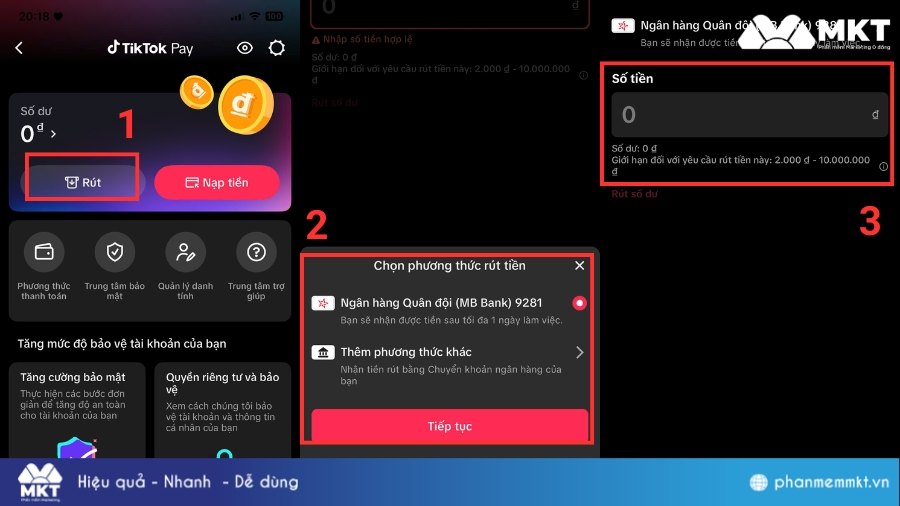 Các bước rút tiền từ TikTok Pay TikTok Pay là gì