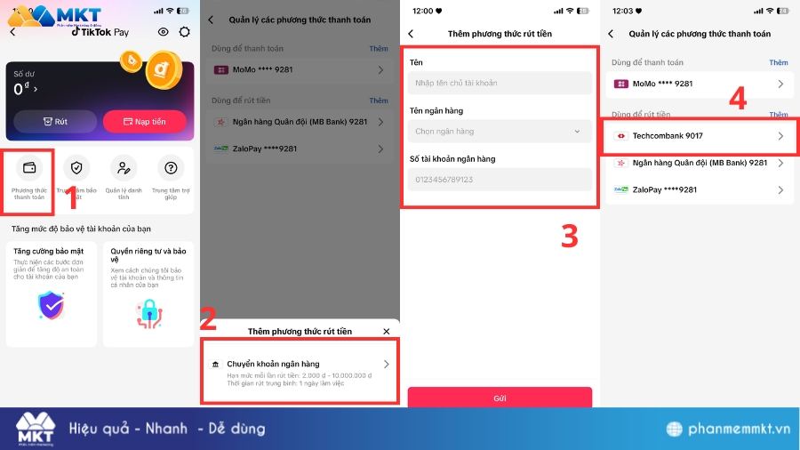 Cách liên kết tài khoản ngân hàng với TikTok Shop TikTok Shop Balance có rút tiền được không