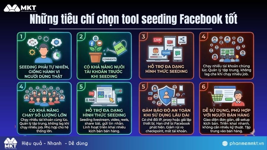 Tiêu chí chọn tool seeding Facebook tốt Những tiêu chí chọn tool seeding Facebook tốt