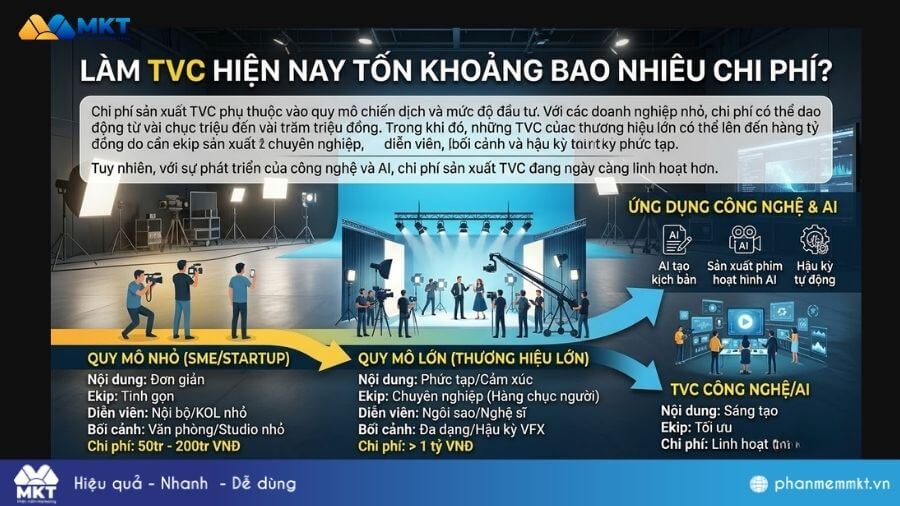 Mức chi phí làm TVC Làm TVC hiện nay tốn khoảng bao nhiêu chi phí?