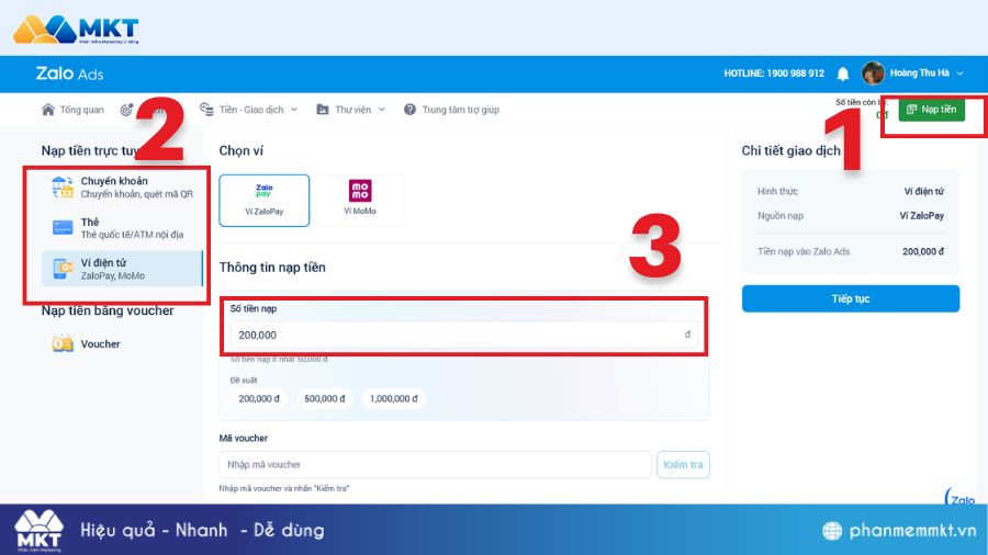 Zalo Ads là gì? Cách chạy Zalo Ads hiệu quả, tiết kiệm chi phí 4 Cách nạp tiền zalo Ads