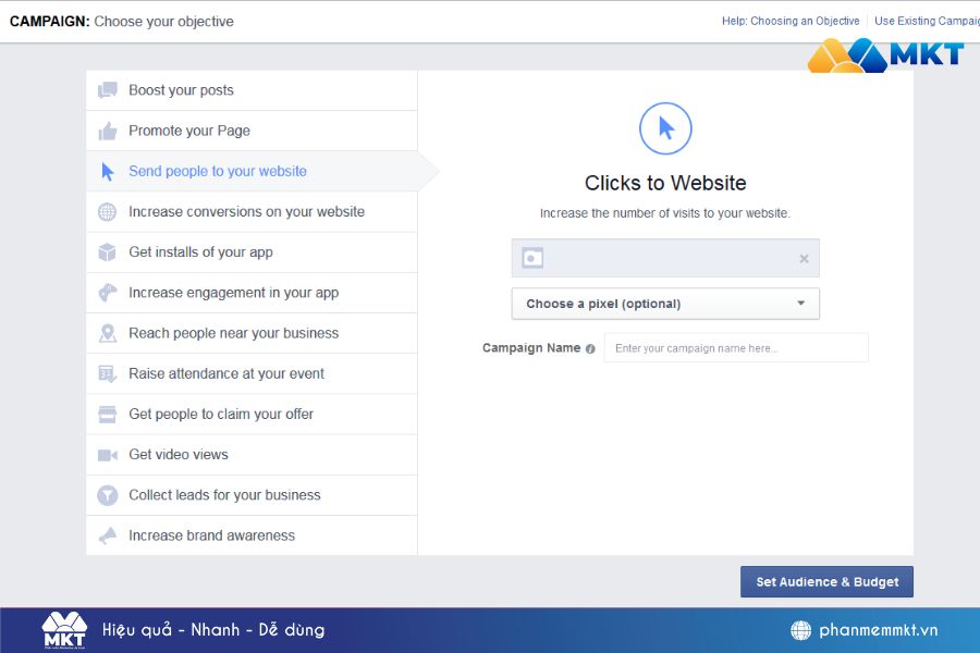 Tạo chiến dịch quảng cáo và chọn mục tiêu phù hợp Tạo chiến dịch quảng cáo và chọn mục tiêu phù hợp