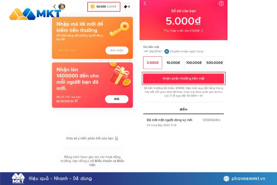 Nhập số tiền cần rút tiền từ TikTok Pay qua ngân hàng Nhập số tiền cần rút tiền từ TikTok Pay qua ngân hàng