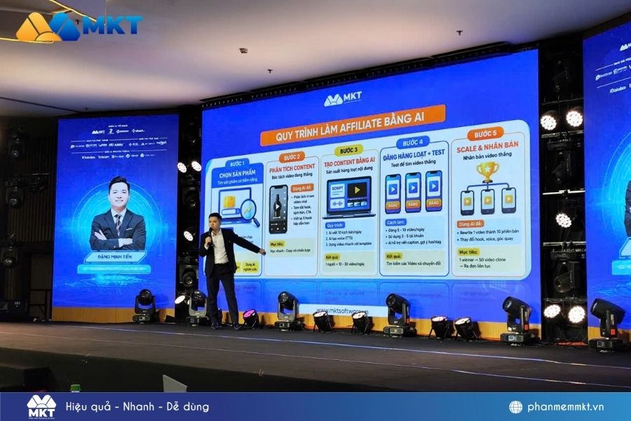 Chiến lược làm Affiliate đa kênh tự động bằng AI đột phá X10 doanh thu từ Chuyên gia Đặng Minh Tiến 3 Quy trình làm affiliate đa kênh tự động bằng AI