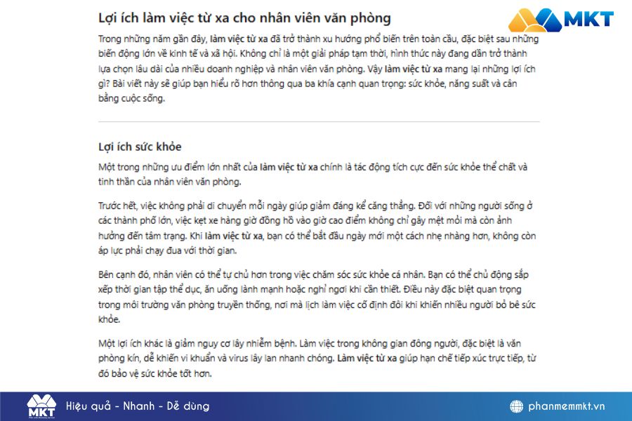 Minh hoạ về kết quả tạo ra từ mẫu câu lệnh ChatGPT viết blog Minh hoạ về kết quả tạo ra từ mẫu câu lệnh ChatGPT viết blog
