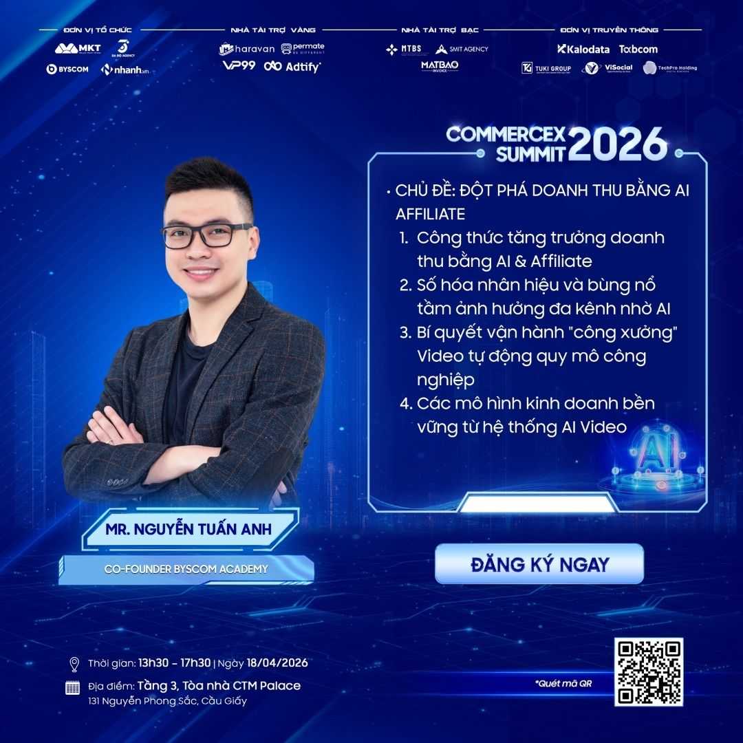 Nguyễn Tuấn Anh – Co-founder Byscom Academy Sự kiện CommerceX Summit