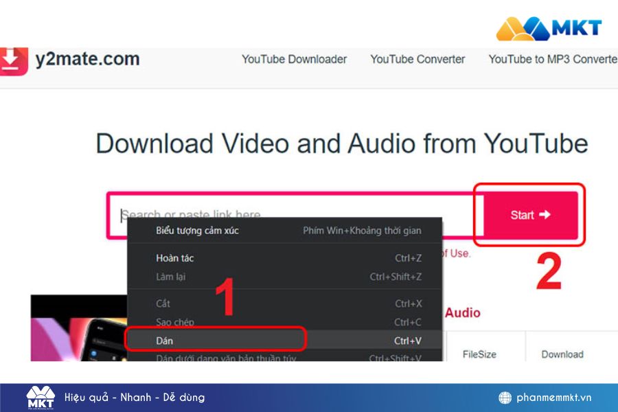 Dán link vào ô tìm kiếm - Cách tải nhạc YouTube về máy tính nhanh nhất Dán link vào ô tìm kiếm - Cách tải nhạc YouTube về máy tính nhanh nhất