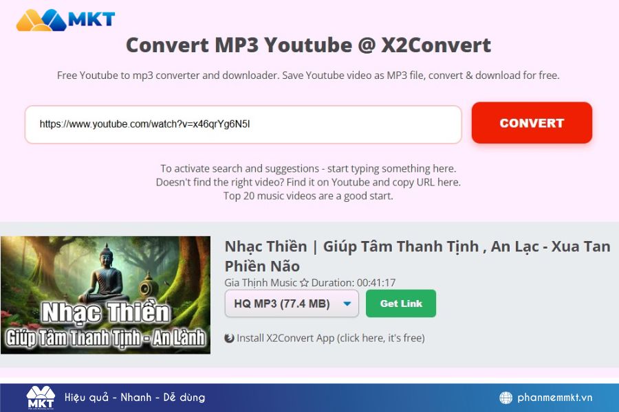 Dán link tải nhạc YouTube về máy tính Dán link tải nhạc YouTube về máy tính