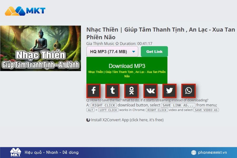 Nhấn Download để web X2convert tải nhạc Youtube nhanh chóng Nhấn Download để web X2convert tải nhạc Youtube nhanh chóng