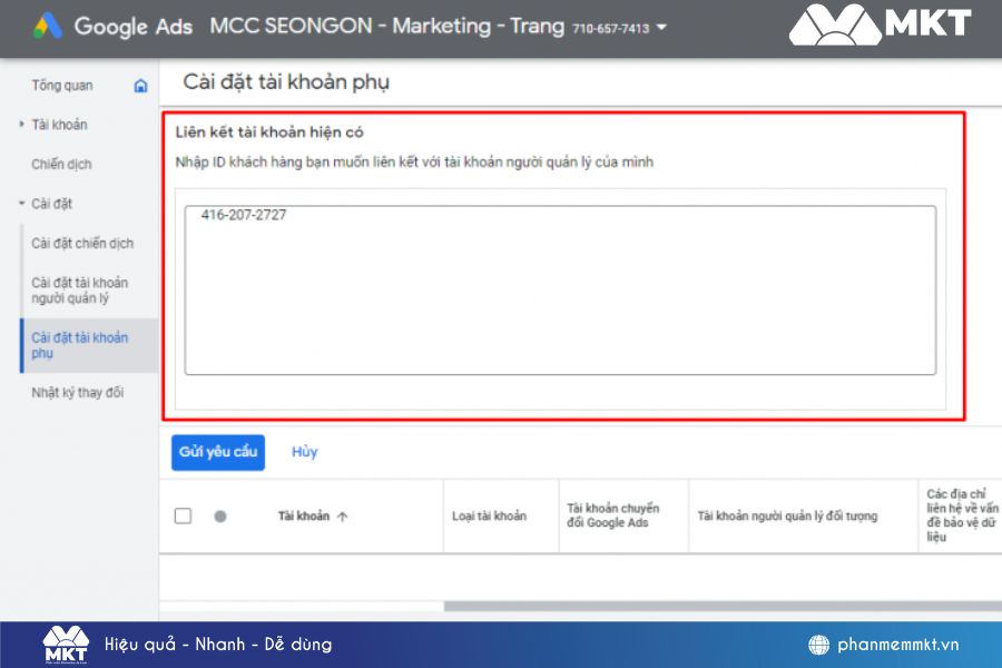 Gửi yêu cầu Gửi yêu cầu