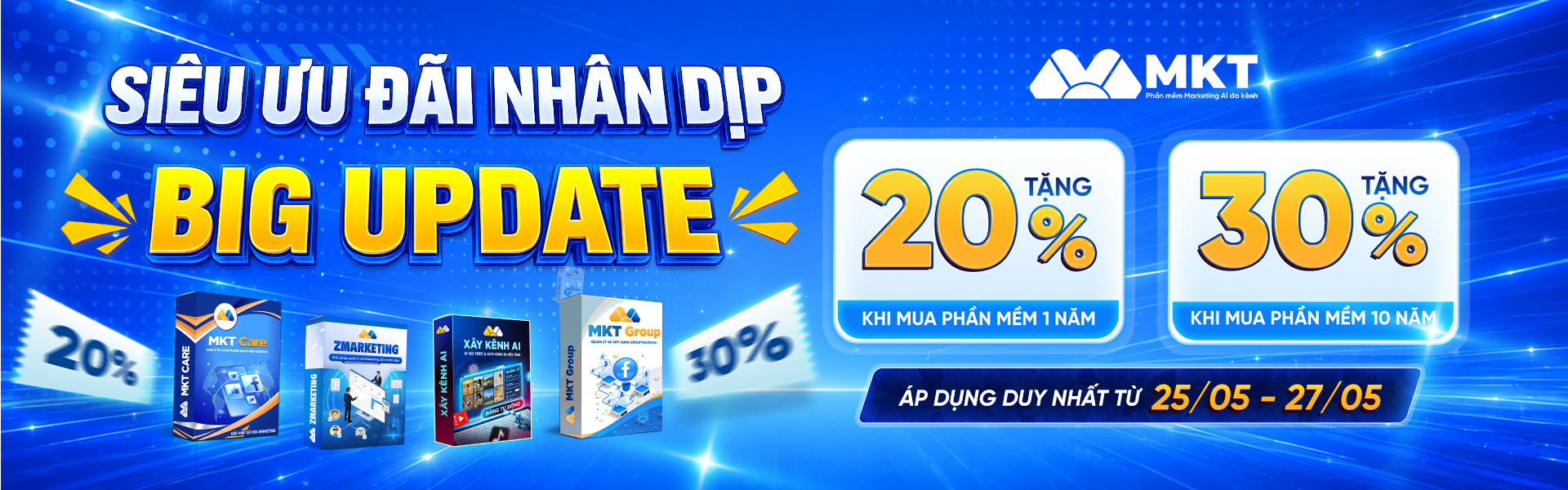 Phần mềm MKT 1 Banner khuyến mãi big update