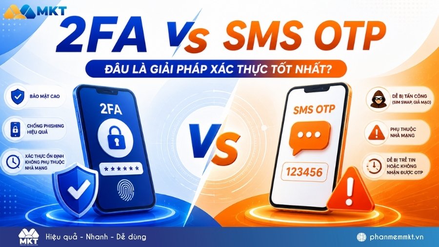 So sánh 2FA vs SMS OTP