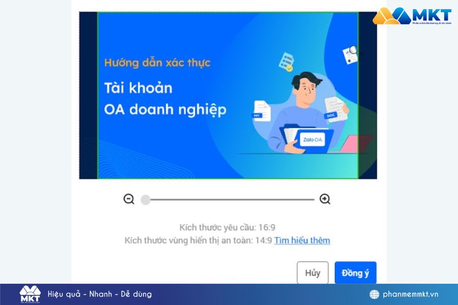 Kích thước ảnh Zalo OA chuẩn nhất 2026: Avatar, ảnh bìa, bài viết 1 Kích thước ảnh bài viết Zalo OA chuẩn 500x320px