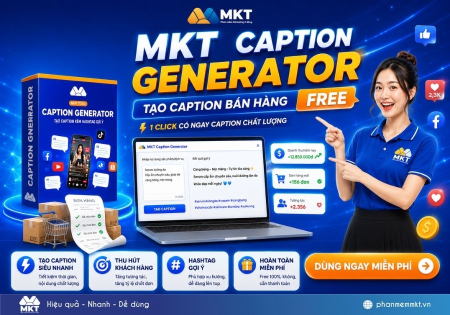 Công cụ tạo caption online bằng AI – MKT Caption Generator 1 công cụ tạo caption online