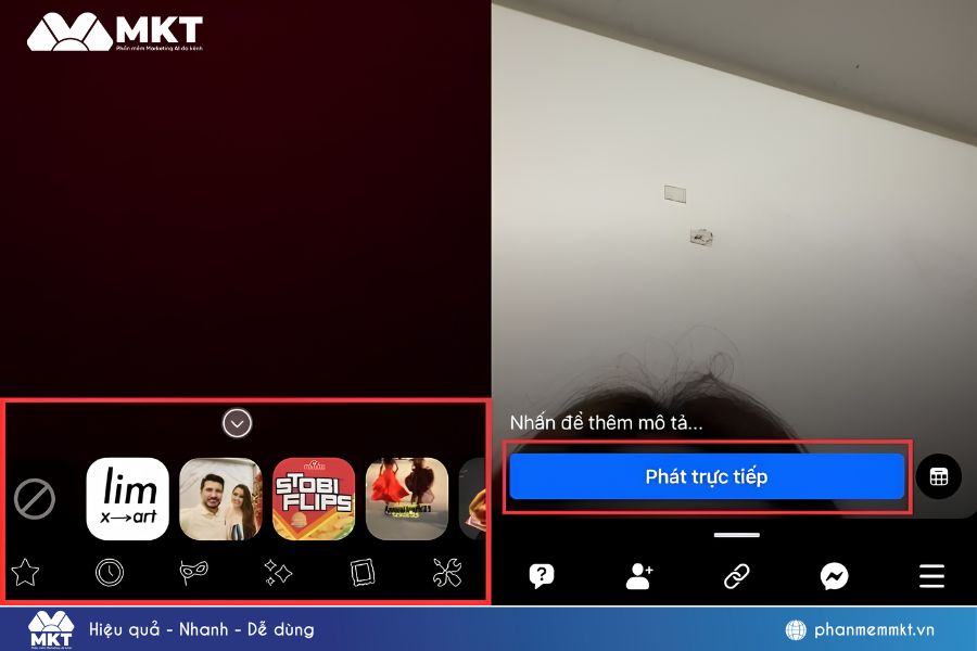 Thêm tiêu đề, mô tả, kiểm tra micro, camera và ấn Phát trực tiếp Thêm tiêu đề, mô tả, kiểm tra micro, camera và ấn Phát trực tiếp