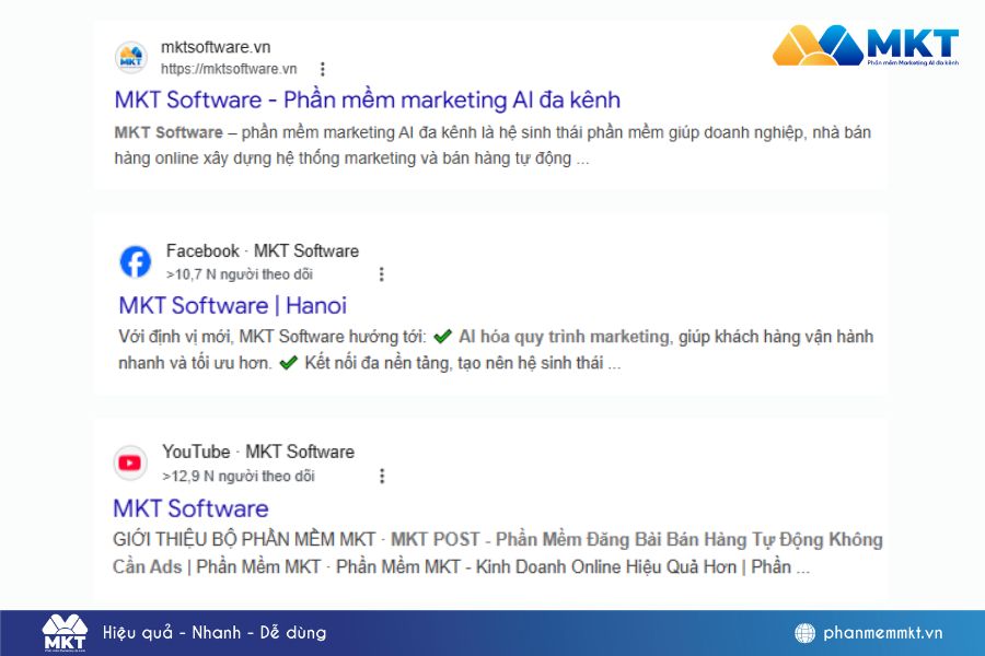 Ví dụ về tên thương hiệu của MKT Software Ví dụ về tên thương hiệu của MKT Software