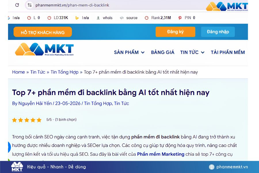 Minh hoạ về key phần mềm đi backlink trên web phanmemmkt Minh hoạ về key phần mềm đi backlink trên web phanmemmkt