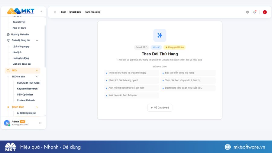 MKT SEO Web - Giải pháp xây dựng website & SEO toàn diện, không cần lập trình 5 Phần mềm MKT SEO Web