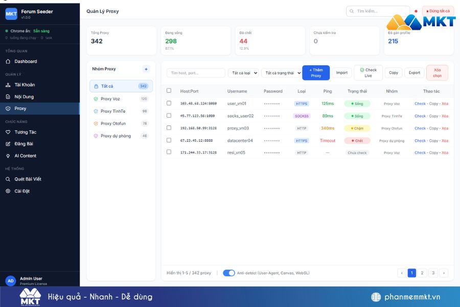 Phần mềm MKT Forum – Tool seeding diễn đàn chuyên nghiệp 6 Phần mềm MKT Forum