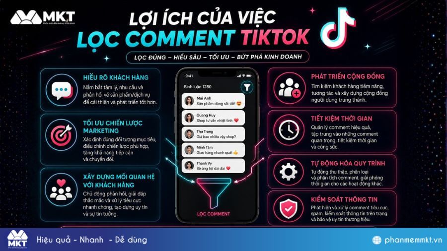 Cách quét comment TikTok hàng loạt nhanh chóng 2 Lợi ích của việc lọc comment TikTok