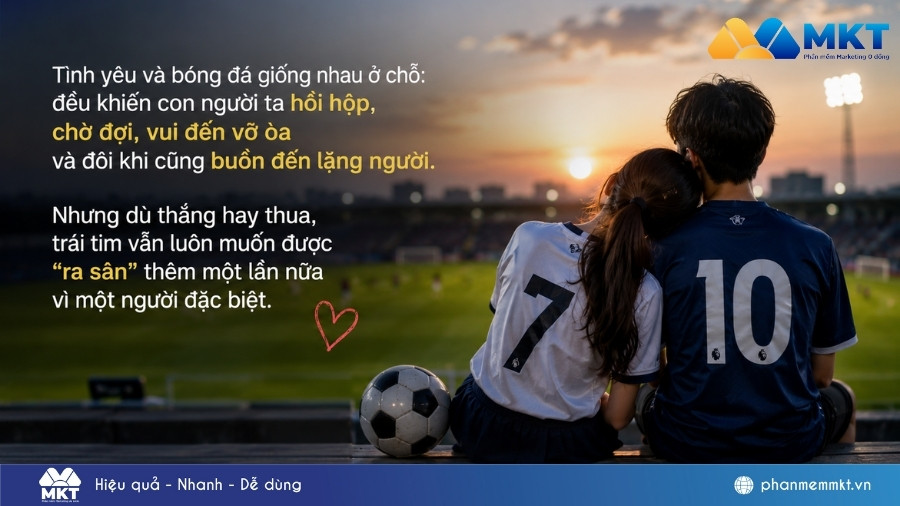 99+ STT thả thính bóng đá hài hước, cực chất cho dân đam mê thể thao 3 STT bóng đá và tình yêu lãng mạn